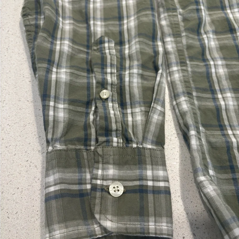 J. Crew Men’s Green Plaid Button-down Shirt, Size S